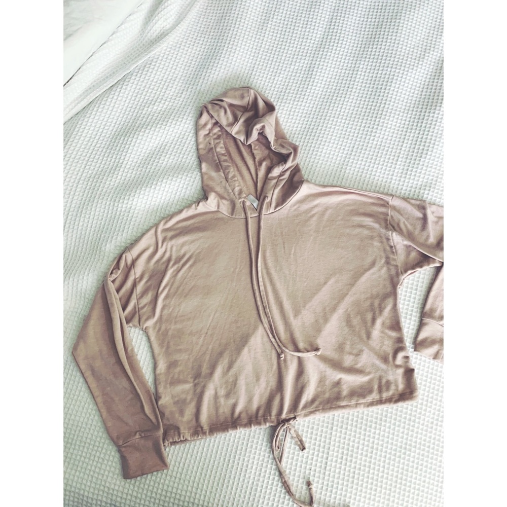 Dark Pink Crop Hoodie